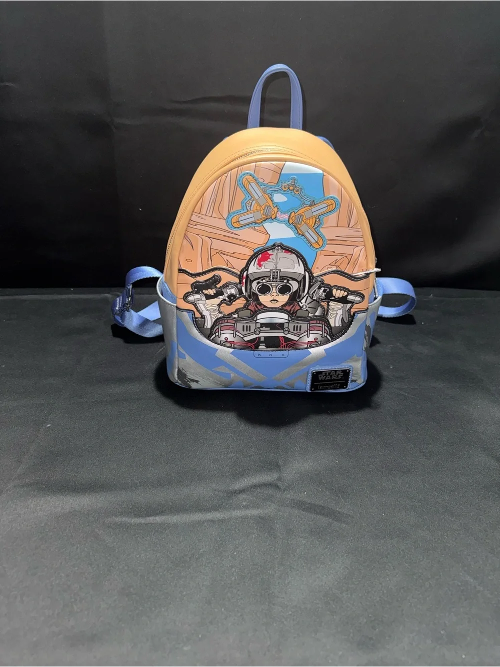 Loungefly Star Wars Podracing Mini Backpack in Peach and Light Blue